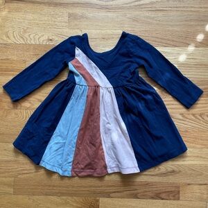 Hanna Andersson Long Sleeve Rainbow Dress